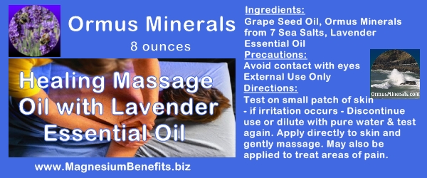 Ormus Minerals Healing Massage Oil with Lavender Oil