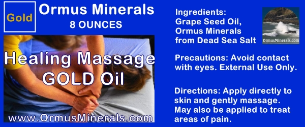 Ormus Minerals Healing Massage Oil With Ormus Gold 8 oz Ormus Minerals Healing Massage Oil With Ormus Gold 8 oz