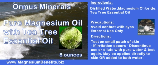 Ormus Minerals PURE MAGNESIUM OIL with Tea Tree Oil